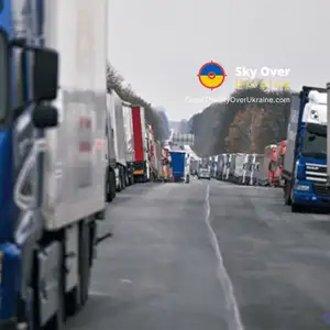 Thousands of trucks are queuing up on the border with Poland
