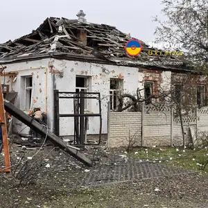 Russians drop a bomb on Dergachi, Kharkiv region: 12 people injured