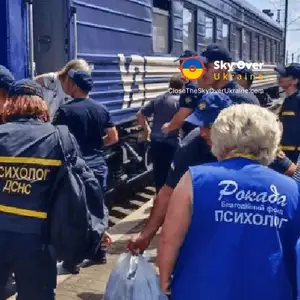 Another evacuation train from Donetsk region arrives in Volyn