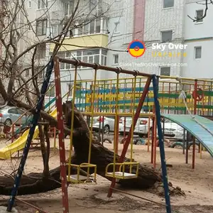 An unknown object exploded on a playground in the Kherson region