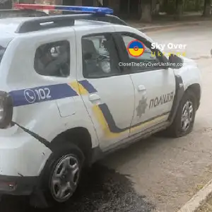 Occupants attack police car and bus with drones