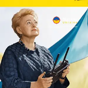 Dalia Grybauskaite and volunteers launch a drone fundraiser for Ukraine