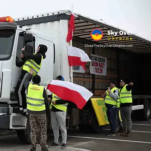 Polish farmers completely blocked the Shegini checkpoint