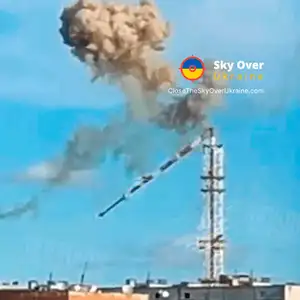 Kharkiv TV tower hit: the impact was at an altitude of 140 meters