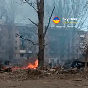 The Russians hit a five-story building in Kostyantynivka